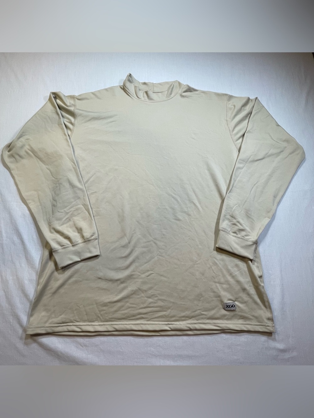 XGO Technical Apparel Mens L Tan Turtleneck Shirt Hunting Wicking Military Layer